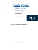 AP1 - Gestão de Transportes (Byanca Faria Lima) PDF