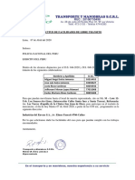 Carta de Autorización - Martes 07 de Abril