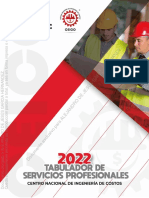 Tabulador de Servicios Profesionales 2022