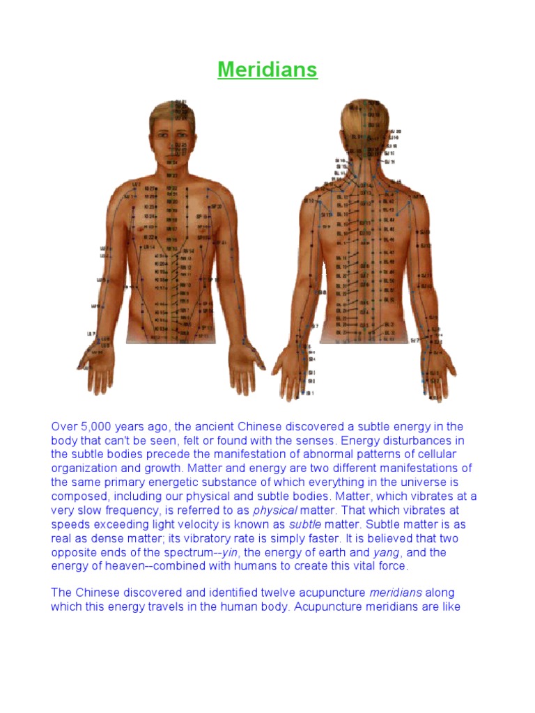 Meridians | PDF | Qi | Acupuncture
