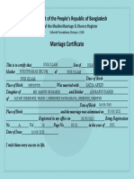 Bangladesh Marriage Certificate Details