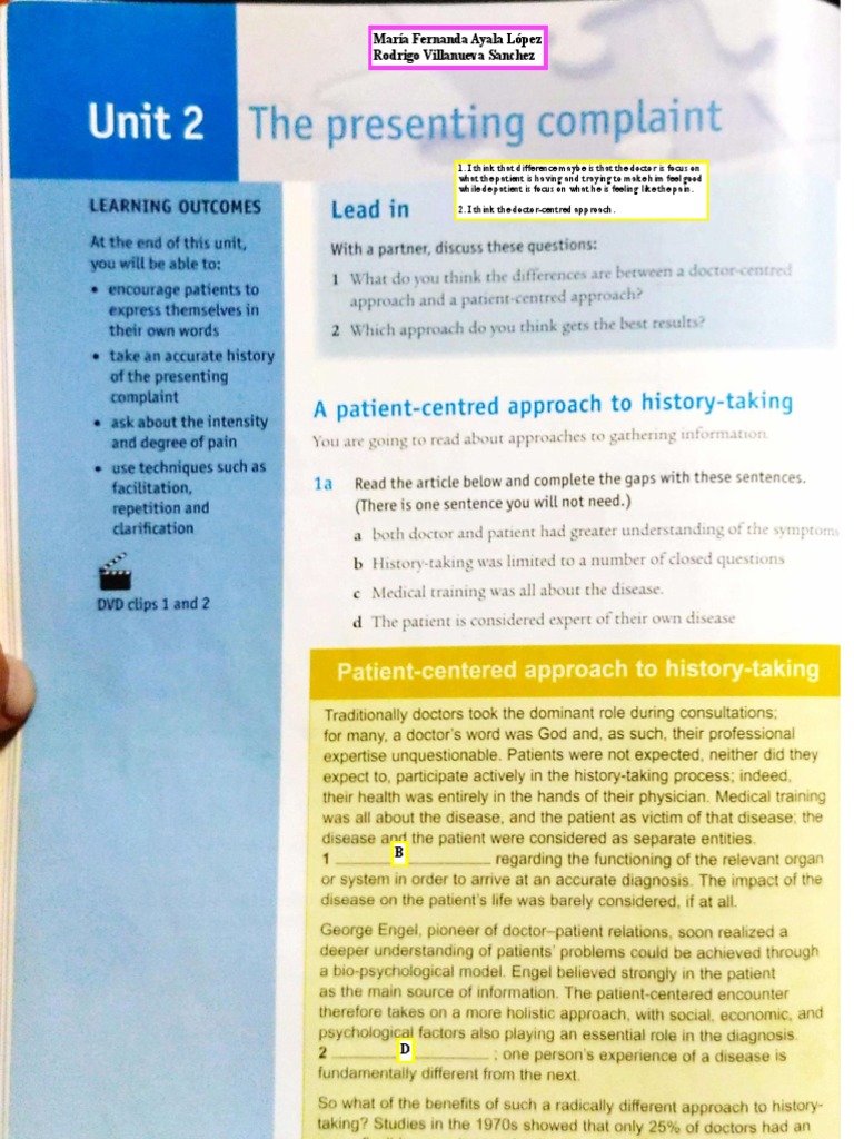 C2 The Presenting Complaint Pdf Pdf Pain Diseases And Disorders
