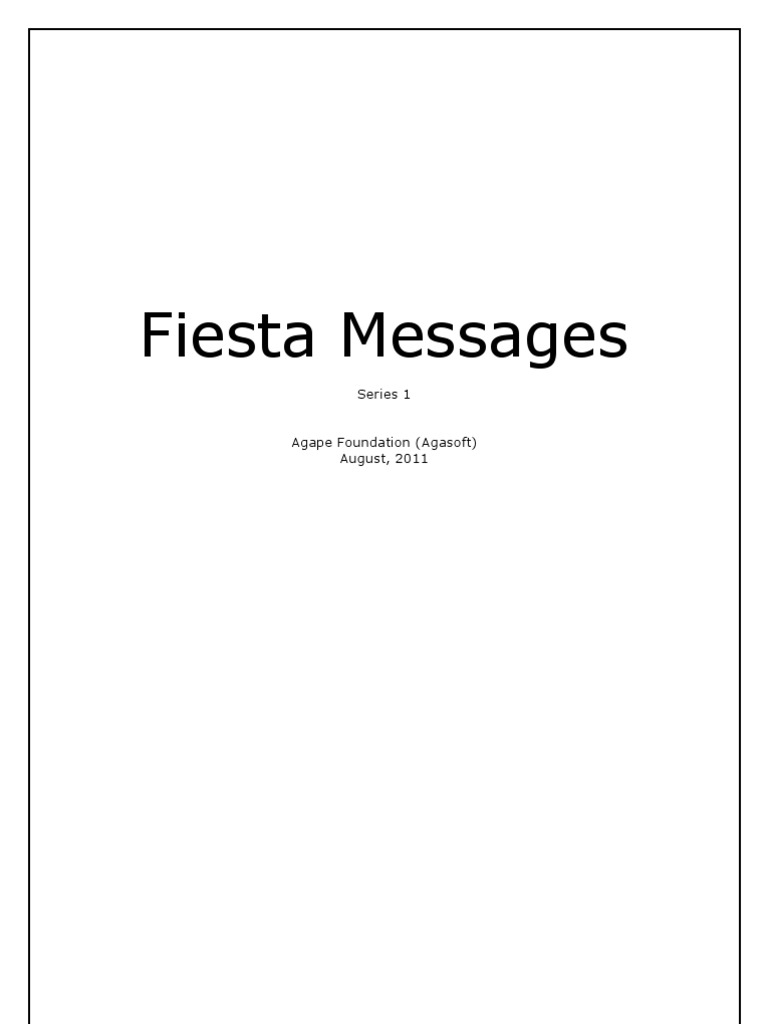 US Fiesta Messages PDF Sin Theology