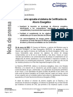 El Gobierno Aprueba El Sistema de Certificados de Ahorro Energético