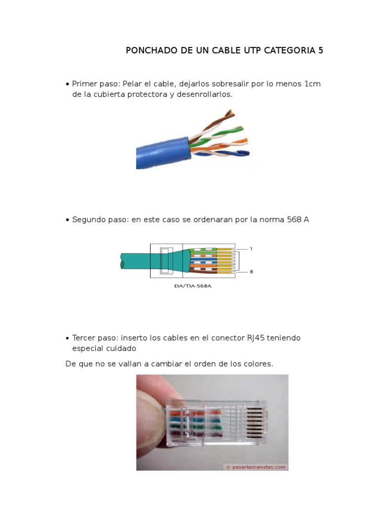 Ponchado de Un Cable Utp Categoria 5
