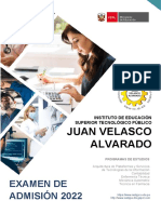 Examen de admisión 2022 IESTP Juan Velasco Alvarado