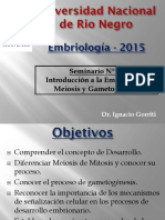 Introduccion, Meiosis y Gametogenesis - 2015