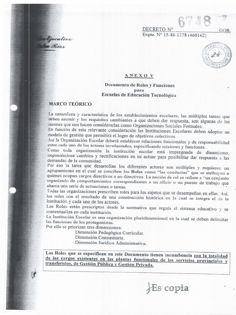 Decreto 6748 2003 GOB AnexoV | PDF