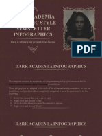 Dark Academia Aesthetic Style Newsletter Infographics by Slidesgo