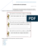 Exercice Grammaire Construction de Phrases - 2