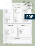 Lista de compras com mais de 50 itens para mercado e limpeza