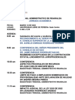 Agenda Jornada Académica Tribunal Administrativo de Risaralda PDF