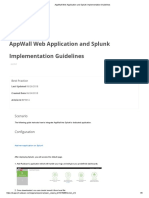 AppWall Web Application and Splunk Implementation Guidelines