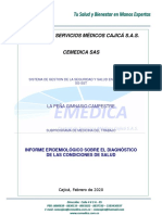 Informe Epidemiologico de Condiciones de Salud - La Peña Gimnasio Campestre 2020 PDF