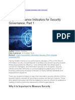 Key Performance Indicators For Security Governance