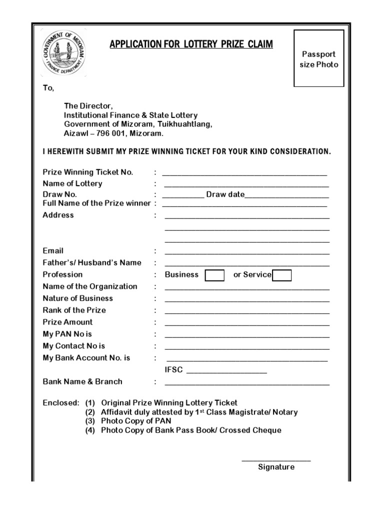 Kerala Lottery Prize Claim Application | PDF | Lottery | Government