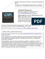 Calculation of Fin Efficiency For Wet and Dry Fins.