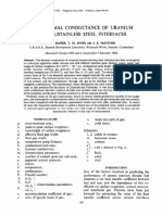 The Thermal Conductance of Uranium Dioxide Stainless Steel Interfaces