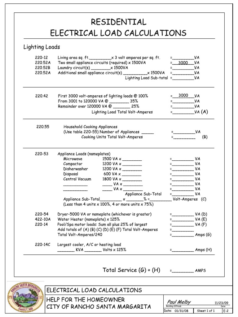 Residential electrical load calculation worksheet pdf pdf