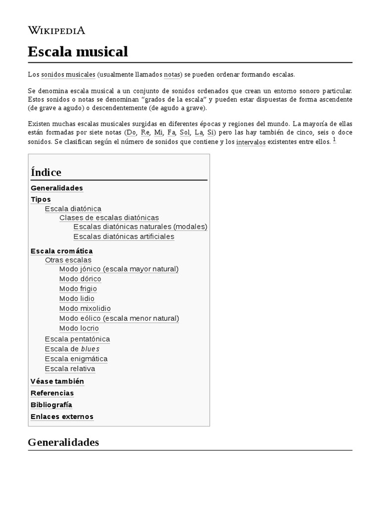 Escala Musical PDF Escala (música) Modo (música)