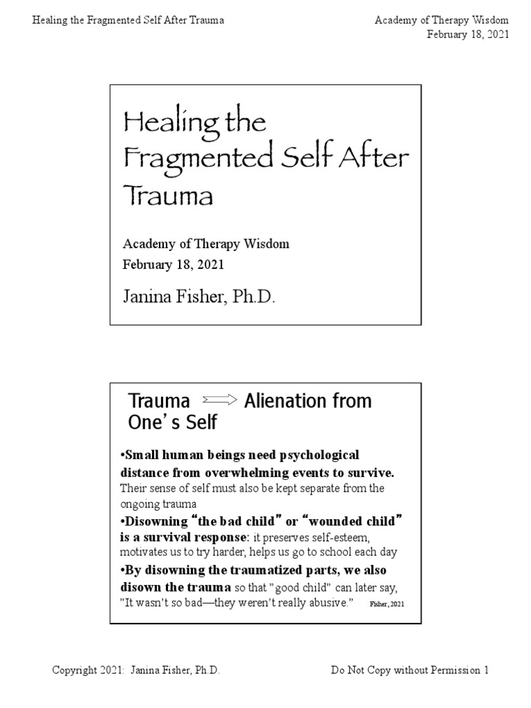 Janina 1 | PDF | Psychological Trauma | Dissociation (Psychology)