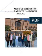 2022-2023 Chemistry Undergraduate Handbook