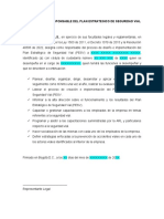 Asignación Del Responsable Del Plan Estrategico de Seguridad Vial