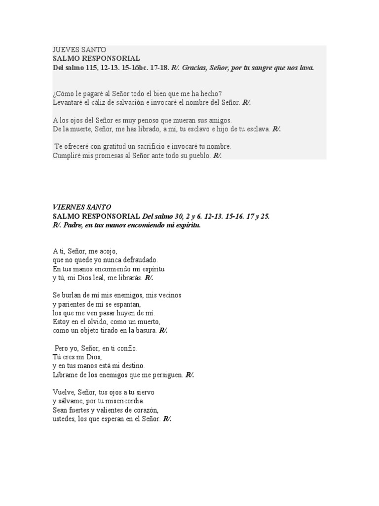 SALMOS | PDF | Salmos | Adoración Cristiana Y Liturgia