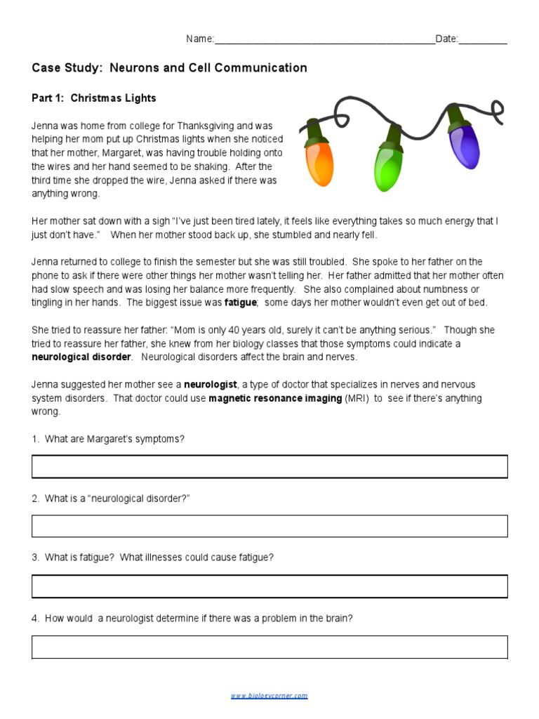 case study neurons and cell communication answer key