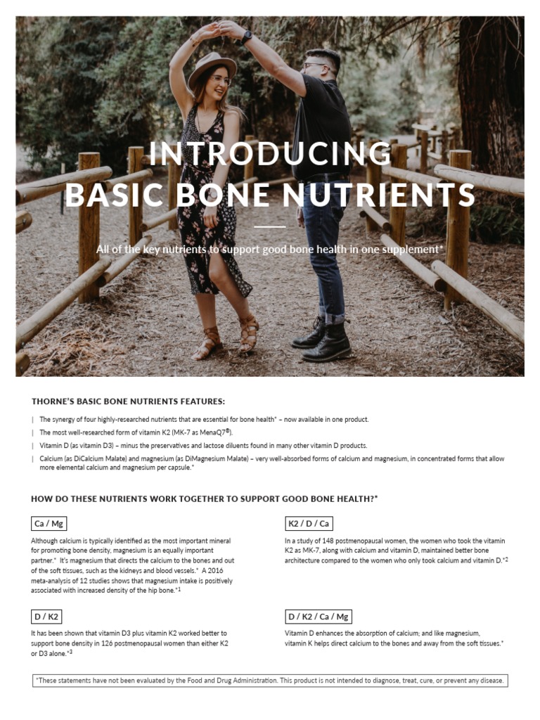 Basic Bone Nutrients Thorne Pdf Vitamin D Calcium