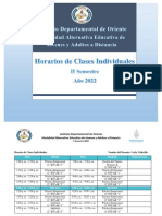 Horarios Individuales II Semestre 2022 PDF