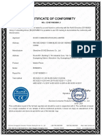 Certificate of Conformity for Mobile Phone