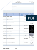 Bitacora de Actividades Primer Parcial