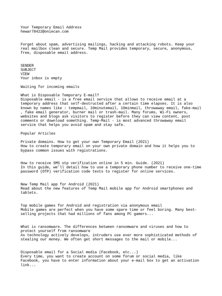 Temp Mail To Plus