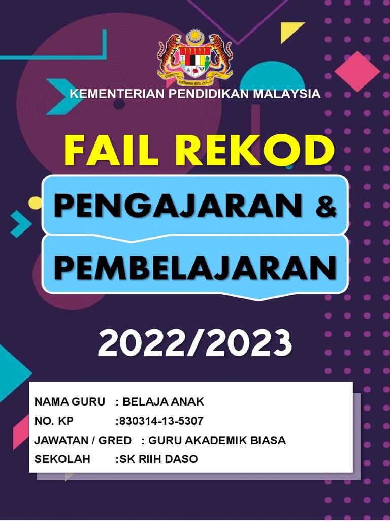 Kandungan Fail Rekod Mengajar 2022-2023-1 | PDF