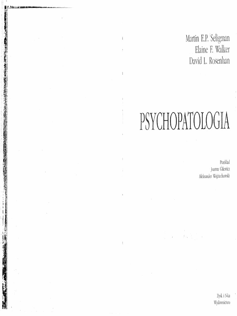 Seligman M. Psychopatologia PDF