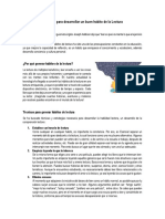 Técnicas para Desarrollar Un Buen Habito de La Lectura PDF