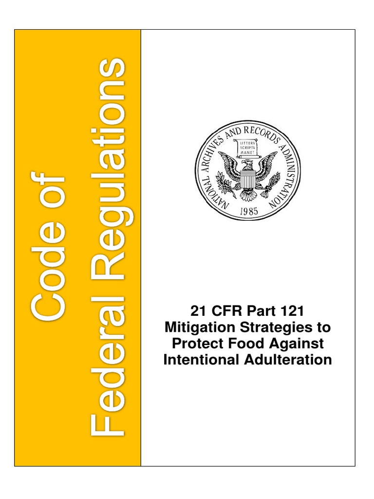 Food Defense Strategies Under CFR 121 | PDF | Vulnerability (Computing ...
