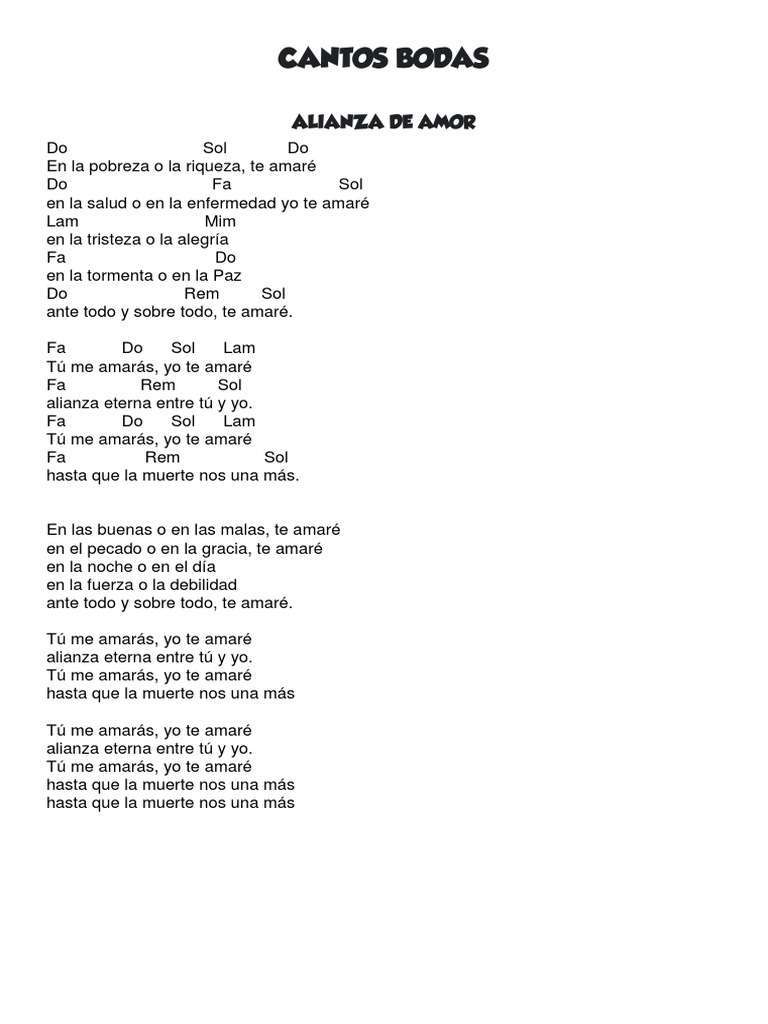 Cantos para Bodas Cristianas | PDF, image size:768x1024