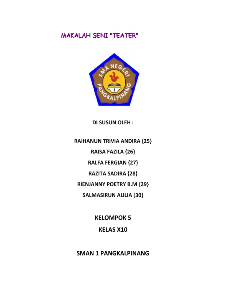 MAKALAH SENI TEATER New | PDF