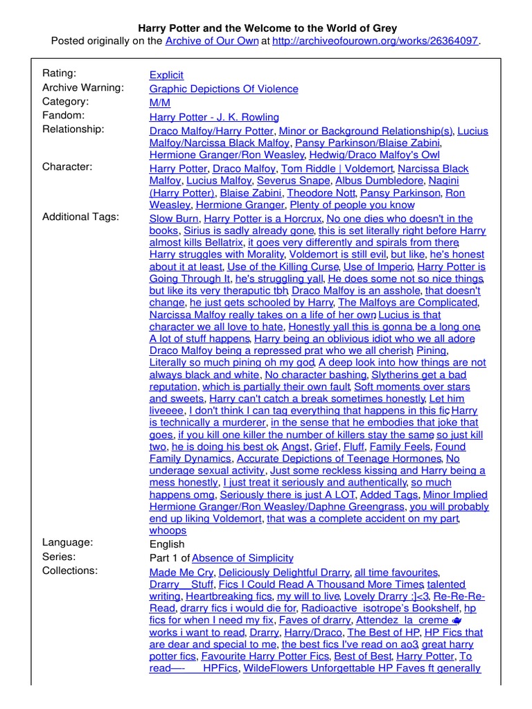 Welcome to the World of Grey | PDF | Harry Potter