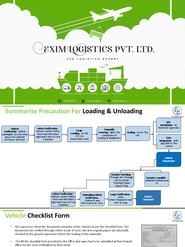Exim Logistics Pvt. Ltd. TATA STEEL PPT - 2023 | PDF | Qr Code | Transport