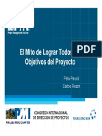 El Mito de Lograr Todos Los Objetivos Del Proyecto - FELIX PARODI