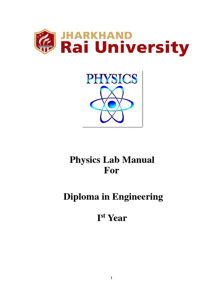 Physics Lab Manual Diploma PDF PDF Pendulum Voltage