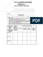 Grade 12 Career Guidance Outputs