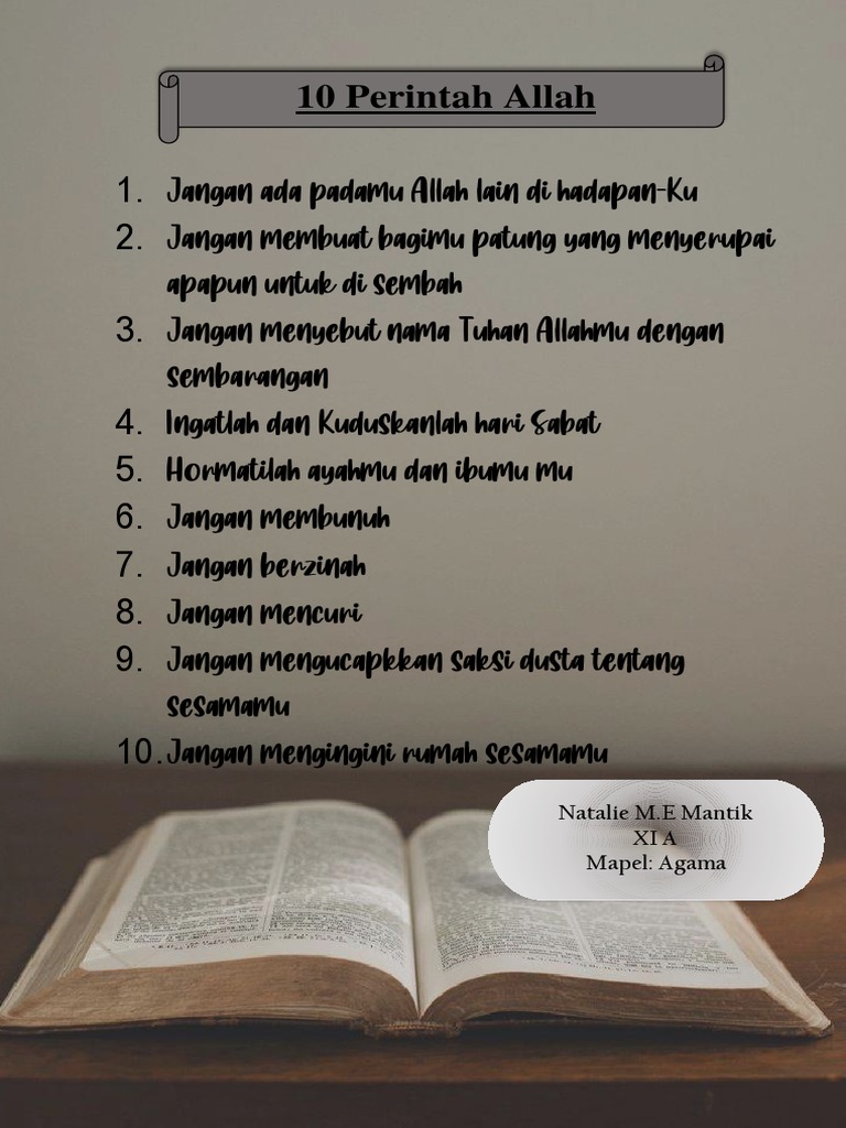 10 Perintah Allah | PDF