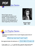 Chapter 1 Power Series Solutions Taylor Series