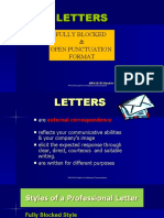 Lecture 10a - Letters - Fully Blocked and Open Punctuation Format