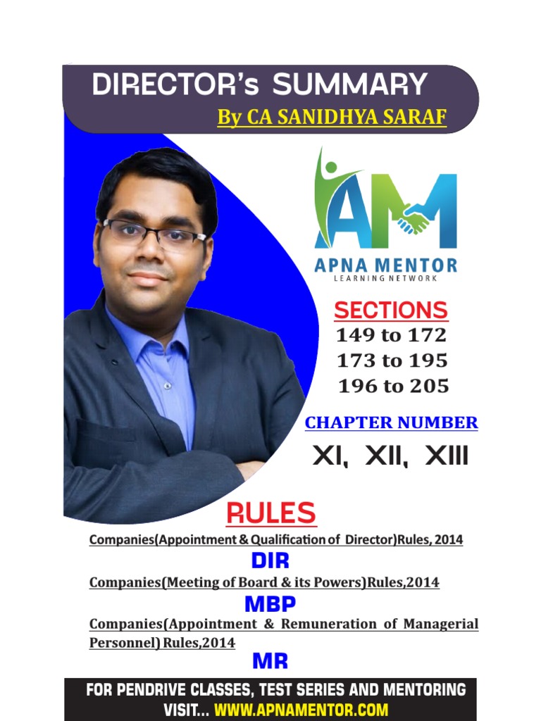Directors and Economic Laws Summary Paper 4 Nov 2022 PDF | PDF ...