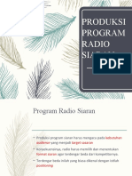 Produksi Program Radio Siaran